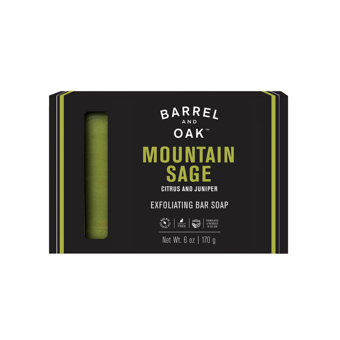 Barrel & Oak Exfoliating Soap Bar Mountain Sage