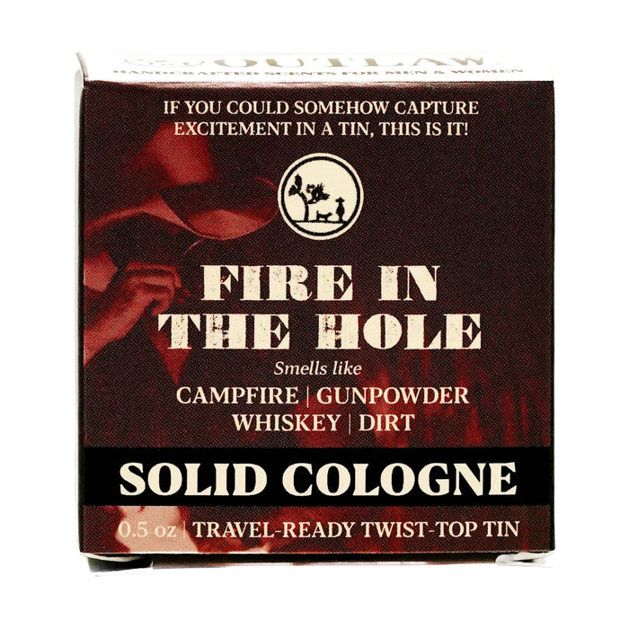 Outlaw Soaps Fire In The Hole Campfire Solid Cologne